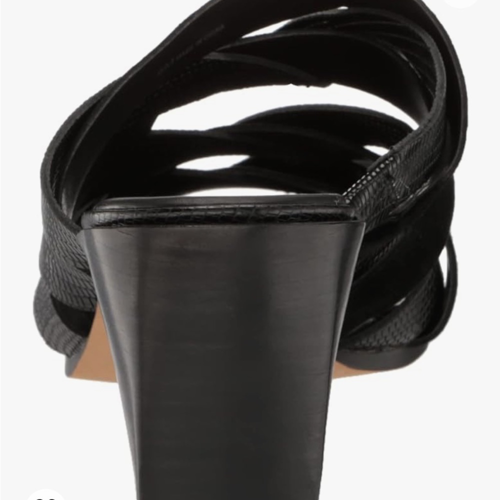 Vince Camuto Deljesta Black Braided Leather Strap Mules Size 8.5 - Picture 8 of 9